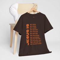 Christian JESUS IS T‑Shirt - Orange