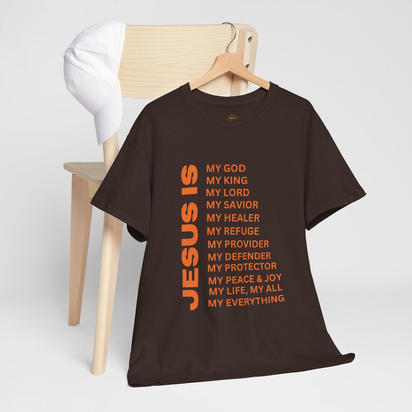 Christian JESUS IS T‑Shirt - Orange