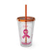 Breast Cancer Survivor 16oz Tumbler with Straw
