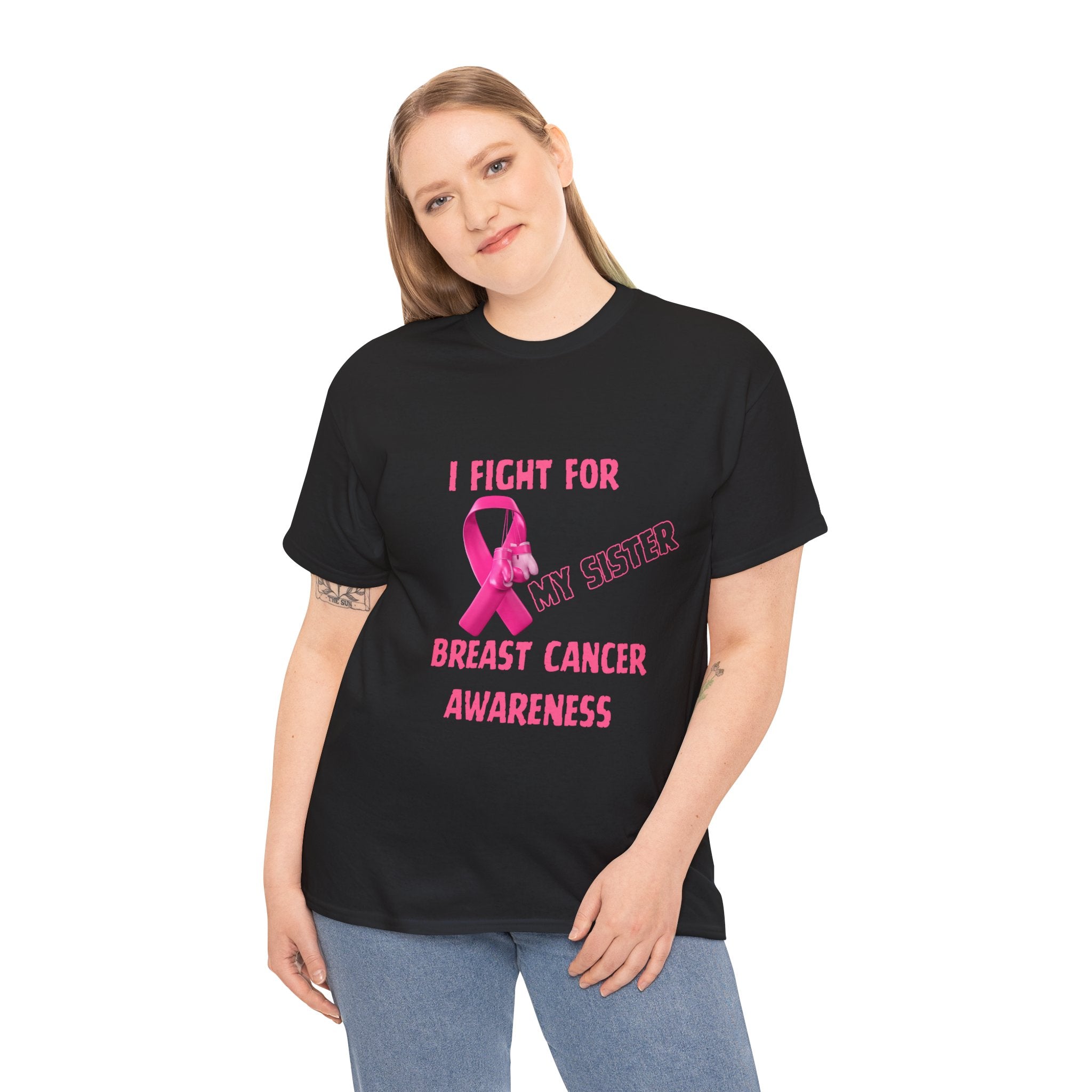 I Fight for My Sister Pink Ribbon Tee