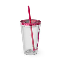 Pink Ribbon “Stay in the Fight” 16oz Tumbler with Straw