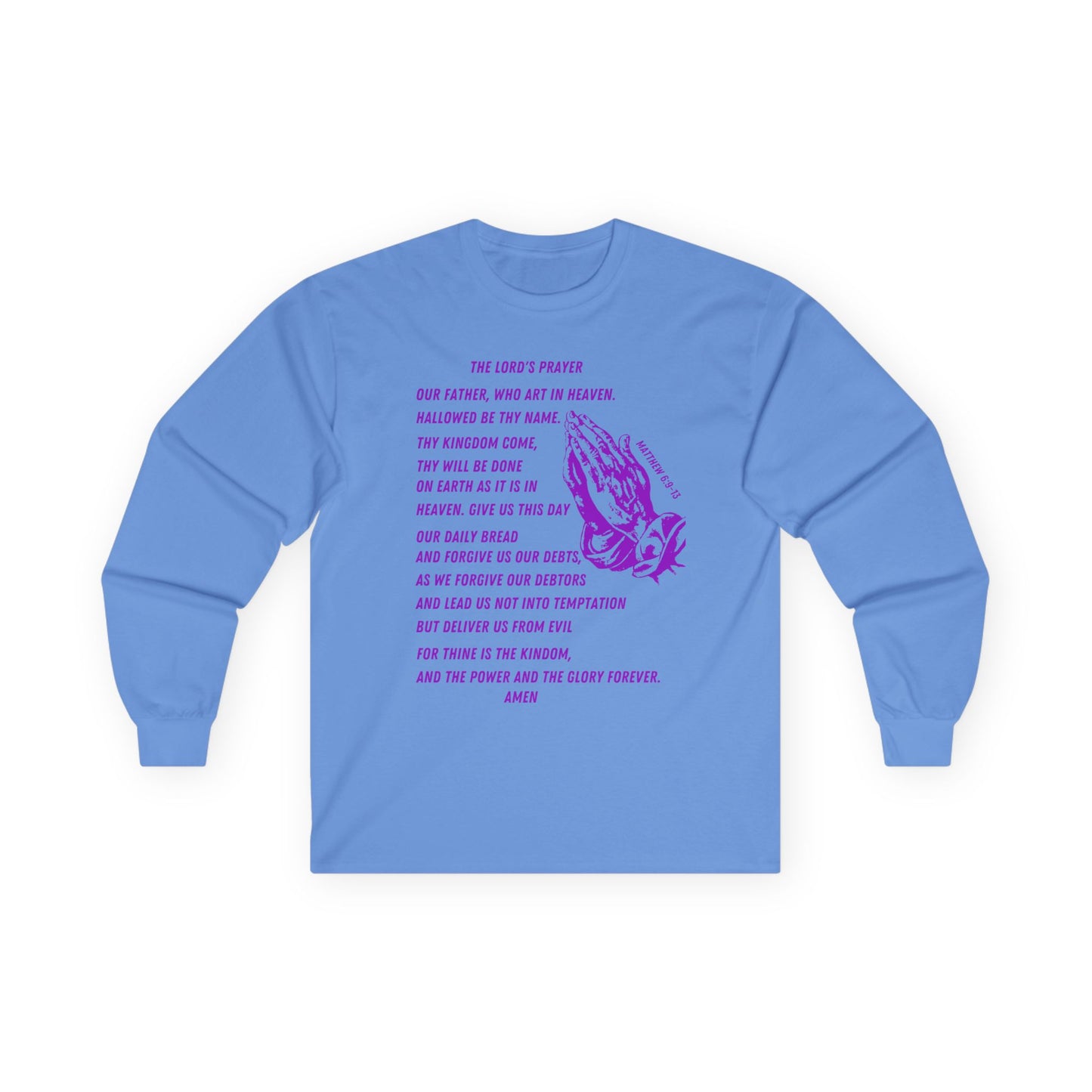 The Lord's Prayer Long Sleeve Tee - Purple