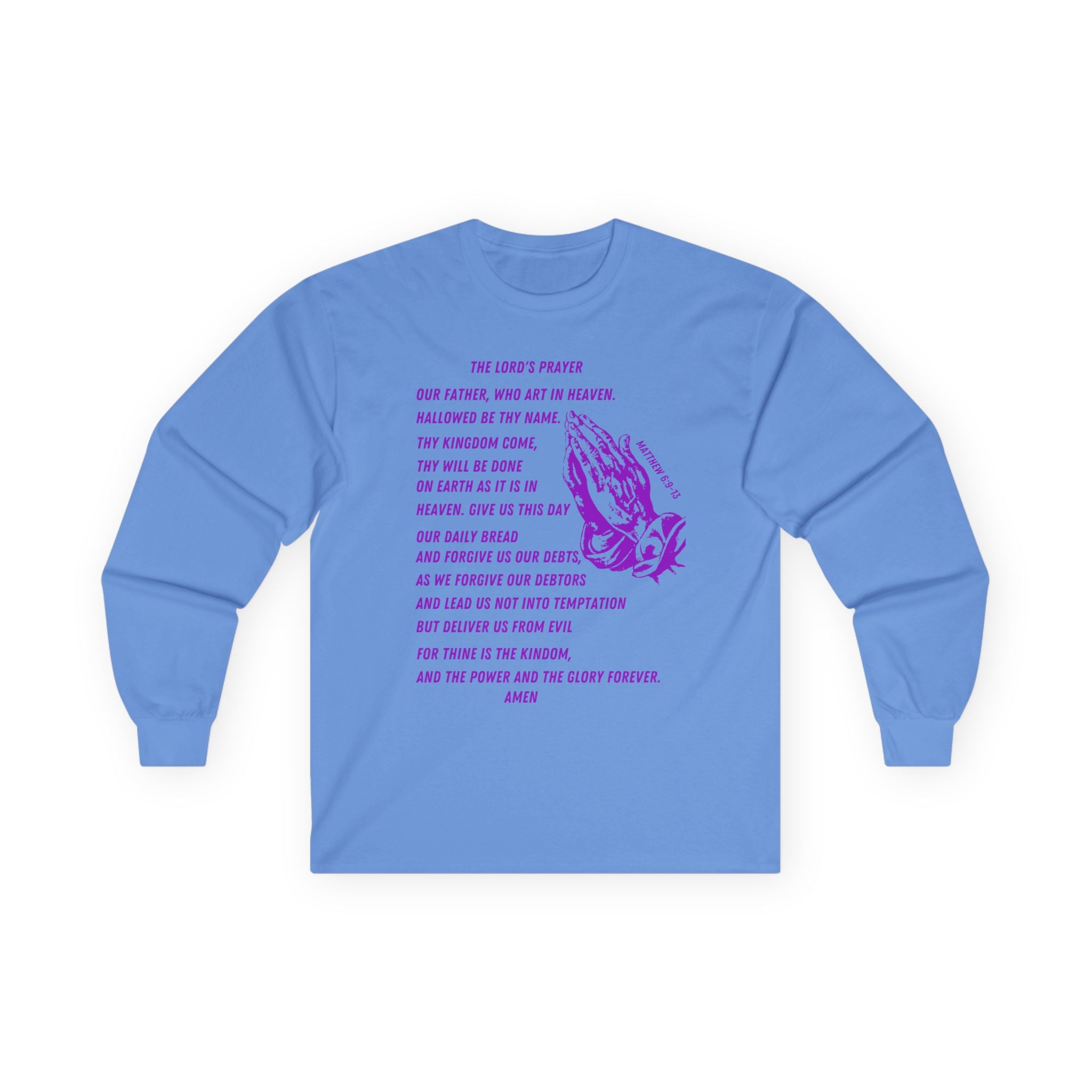 The Lord's Prayer Long Sleeve Tee - Purple