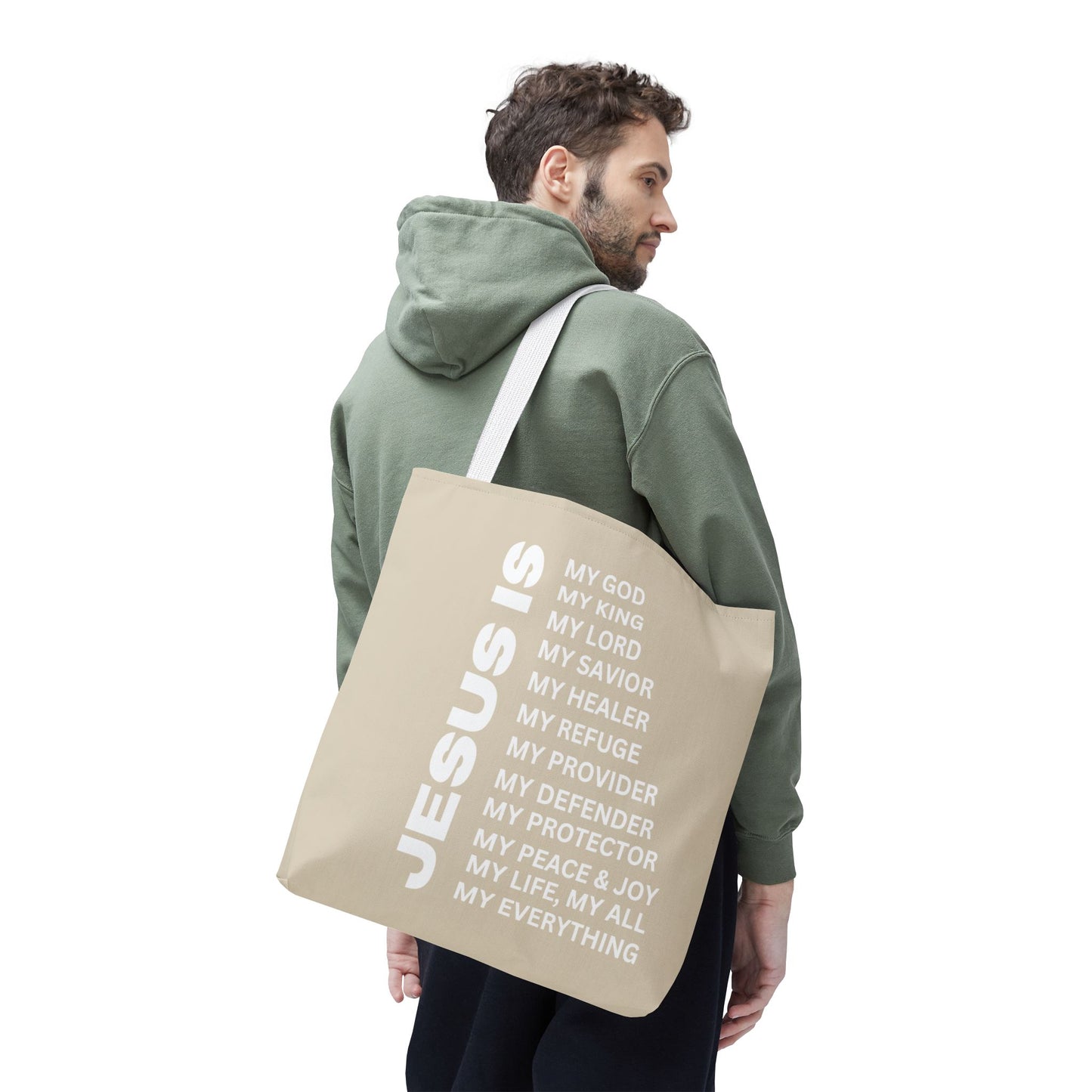 Christian JESUS IS Tote Bag - Sand