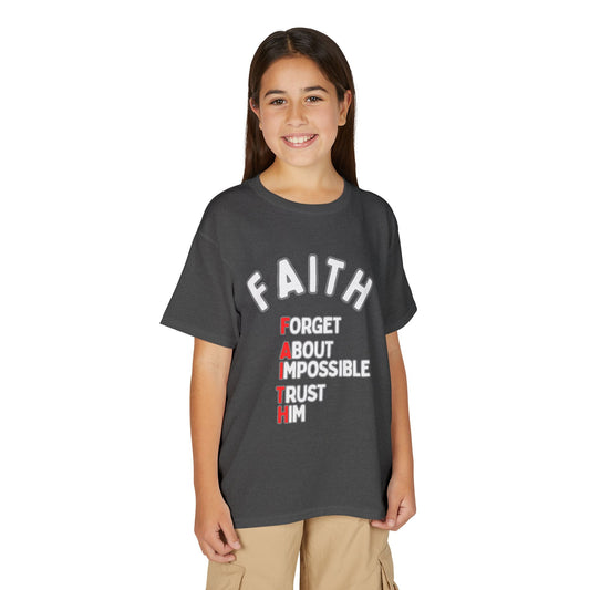 Forget About Impossible, Trust Him Youth Christian Tee