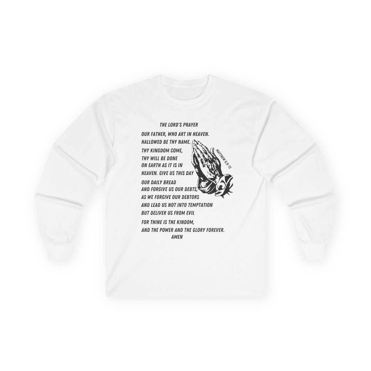 The Lord's Prayer Long Sleeve Tee - Black