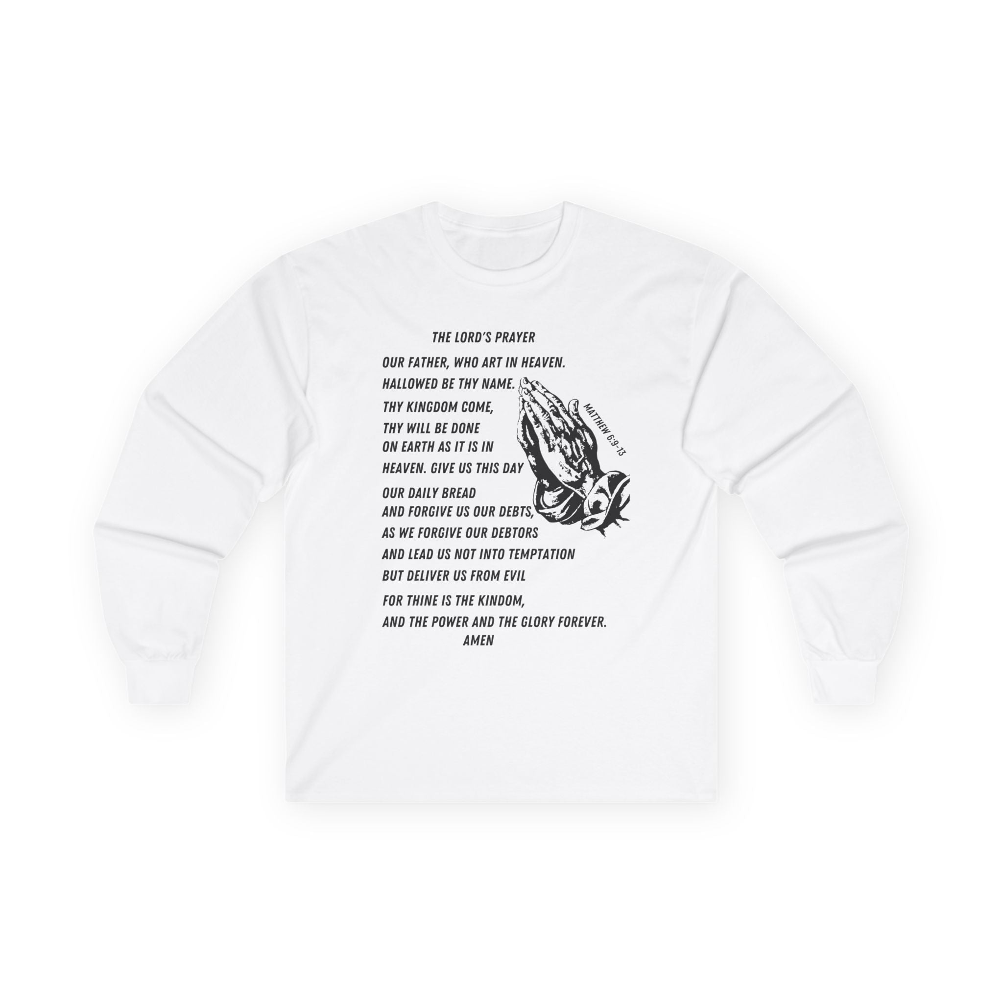 The Lord's Prayer Long Sleeve Tee - Black