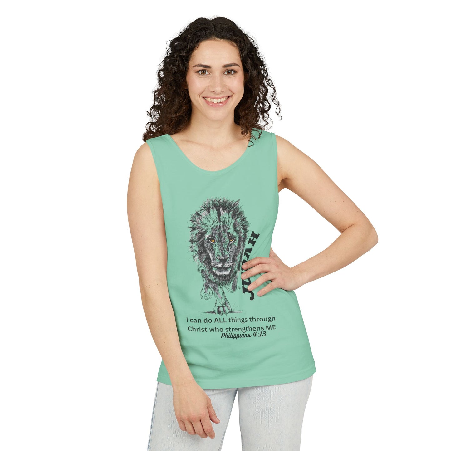 Lion of Judah Tank Top - 'I Can Do All Things' Philippians 4:13