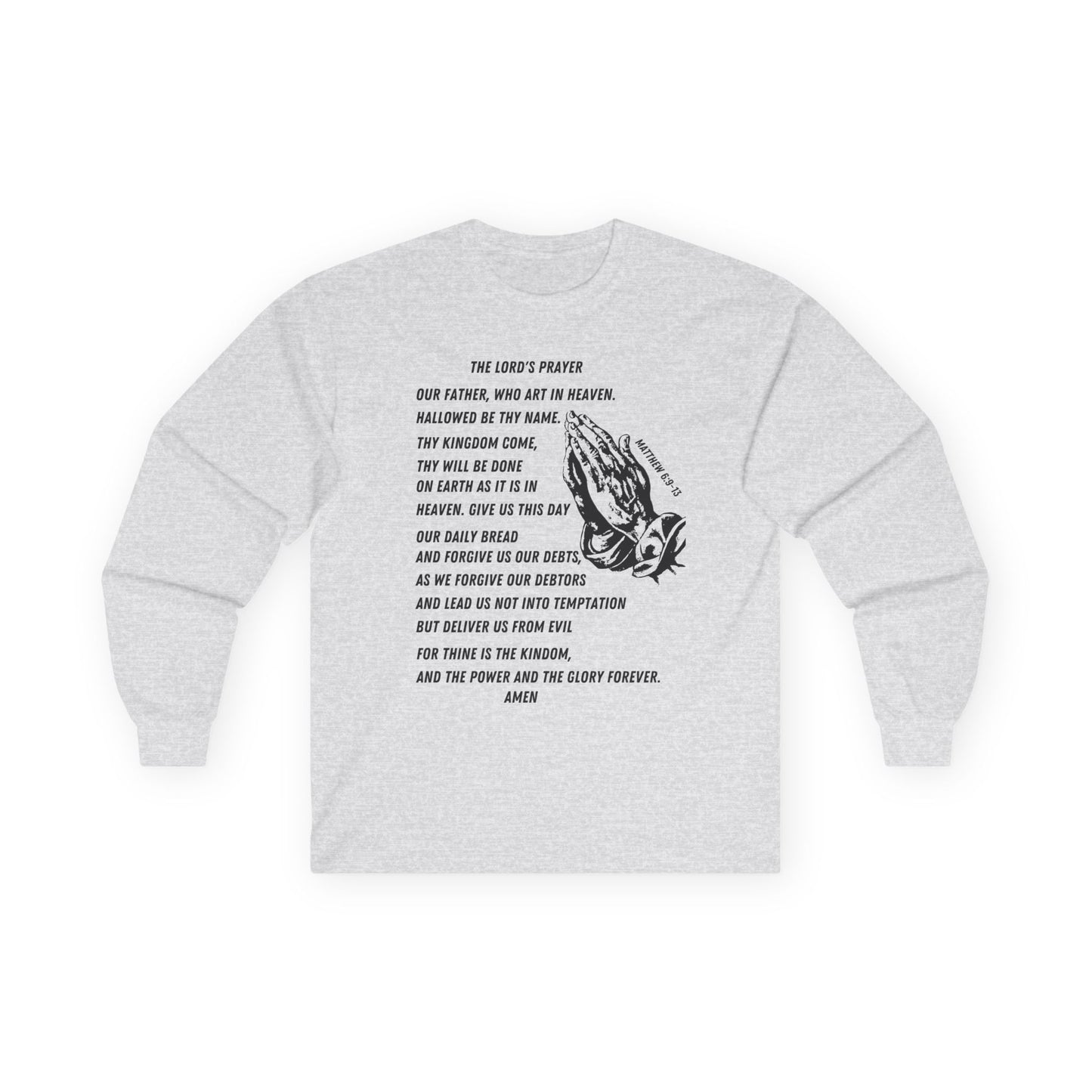 The Lord's Prayer Long Sleeve Tee - Black