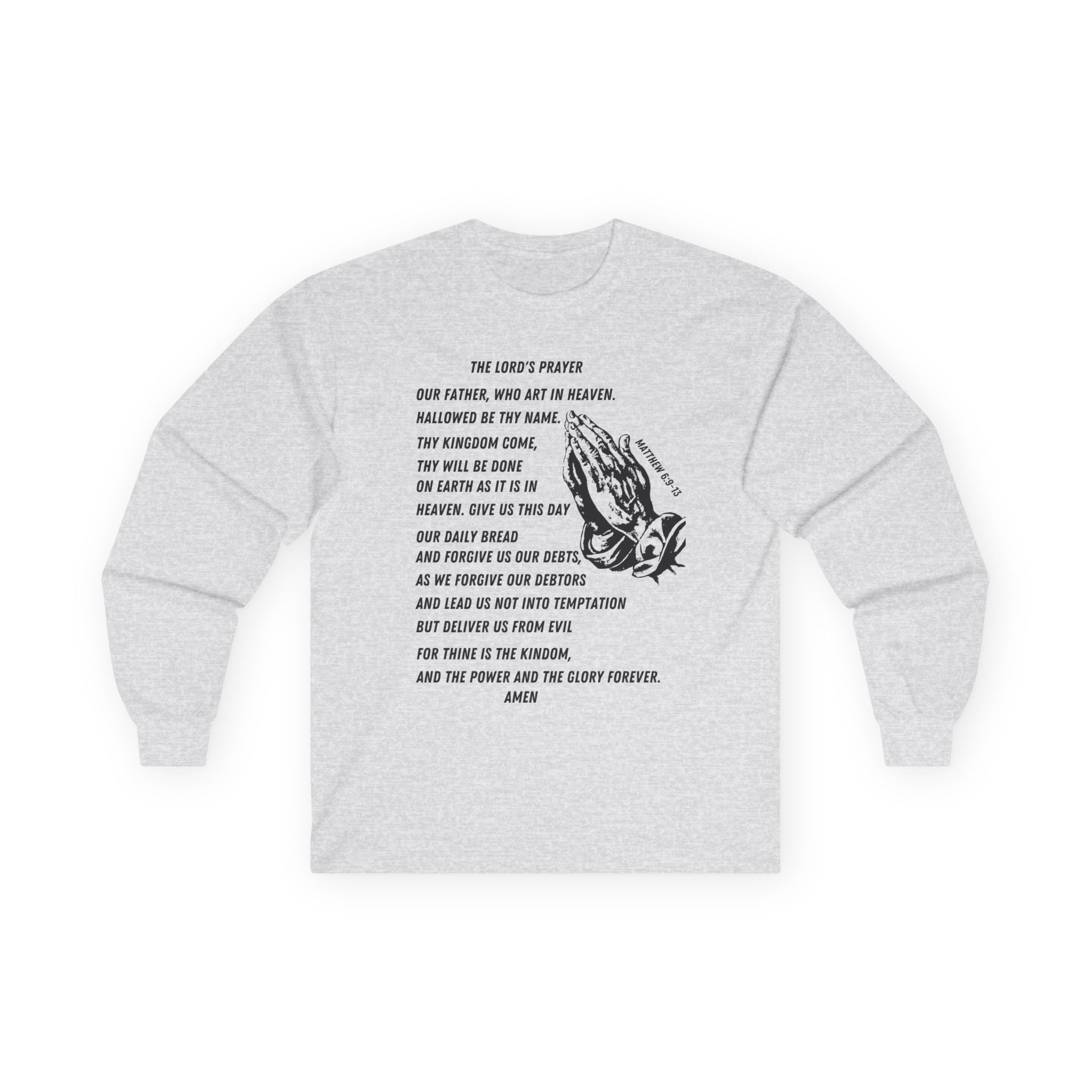 The Lord's Prayer Long Sleeve Tee - Black