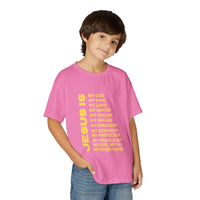 Christian JESUS IS Youth Short Sleeve - Yellow