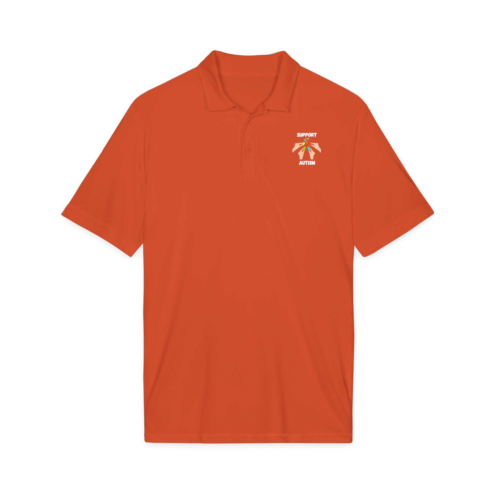 Support Autism Polo Shirt — White
