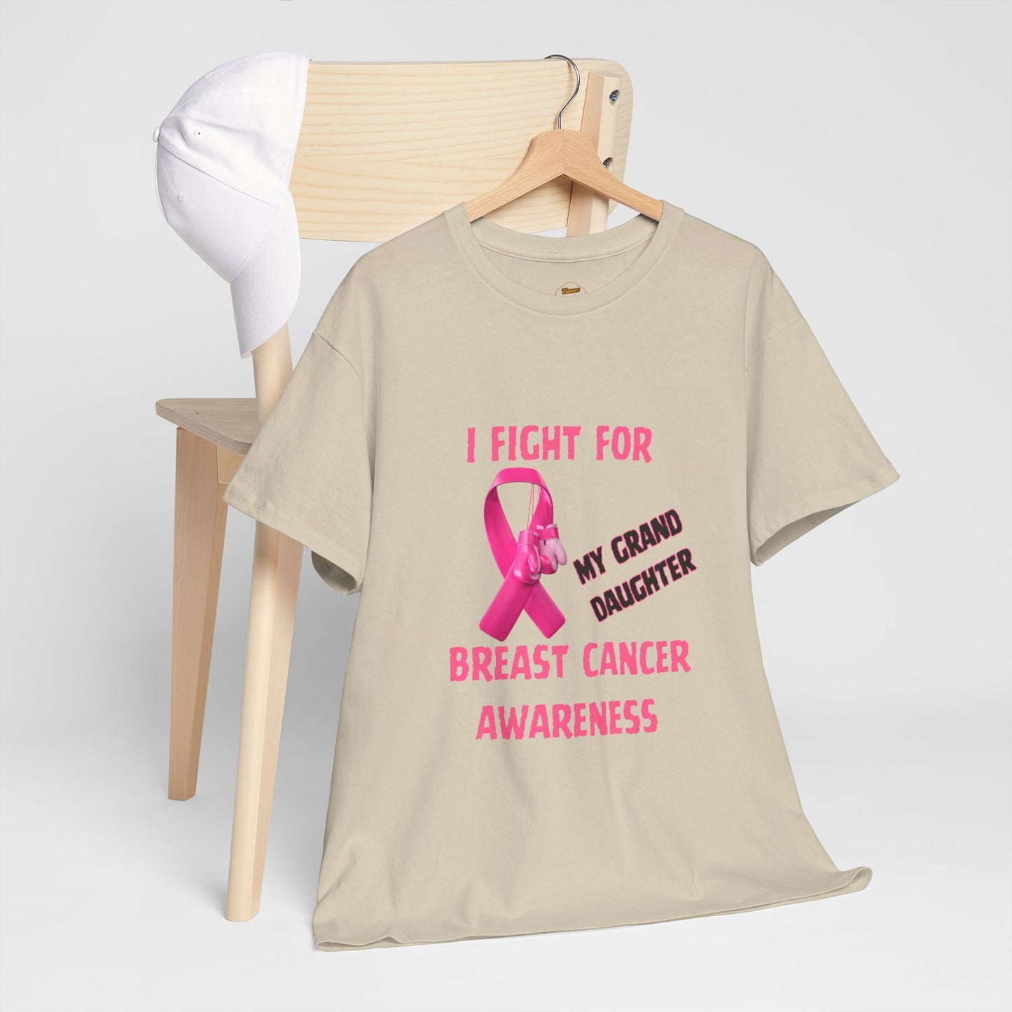 I Fight for My Granddaughter Pink Ribbon Tee