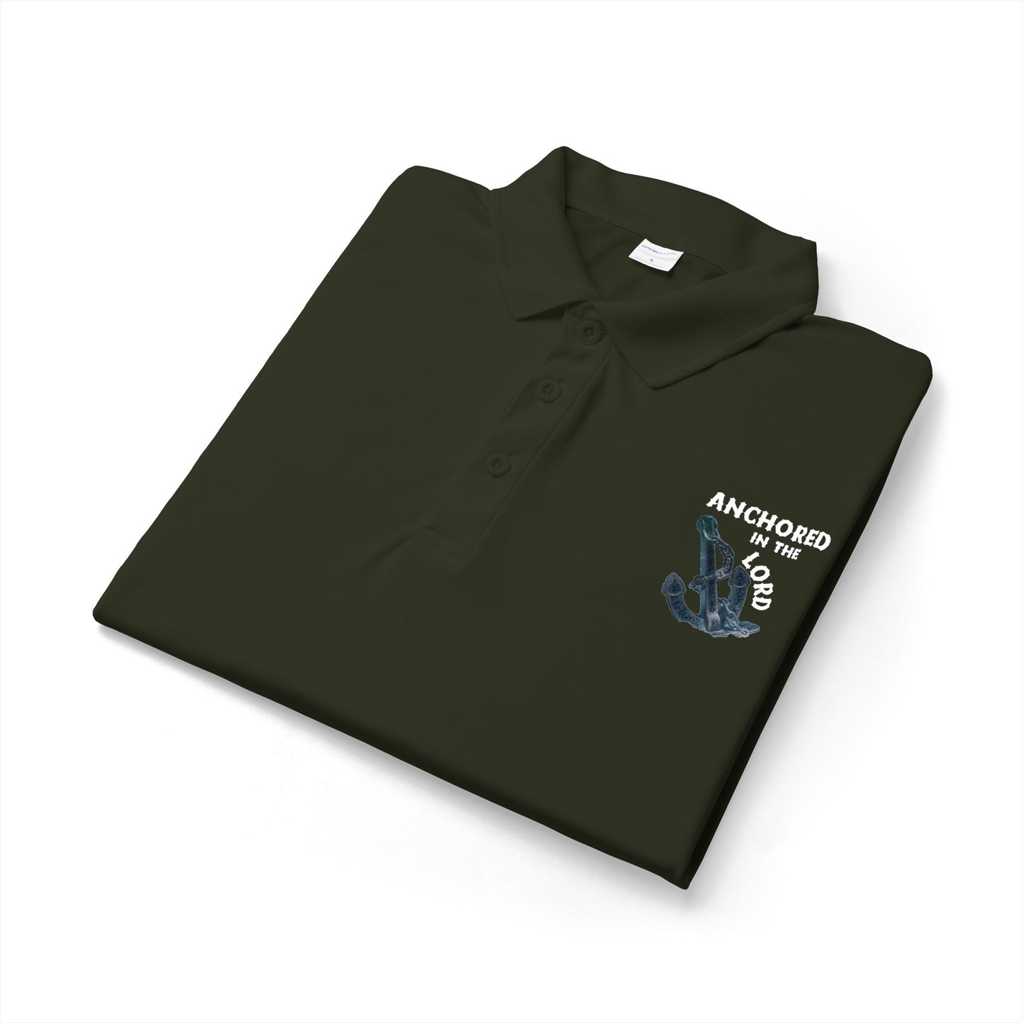 Anchored in the Lord Polo - White