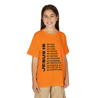 Christian JESUS IS Youth Short Sleeve - Black