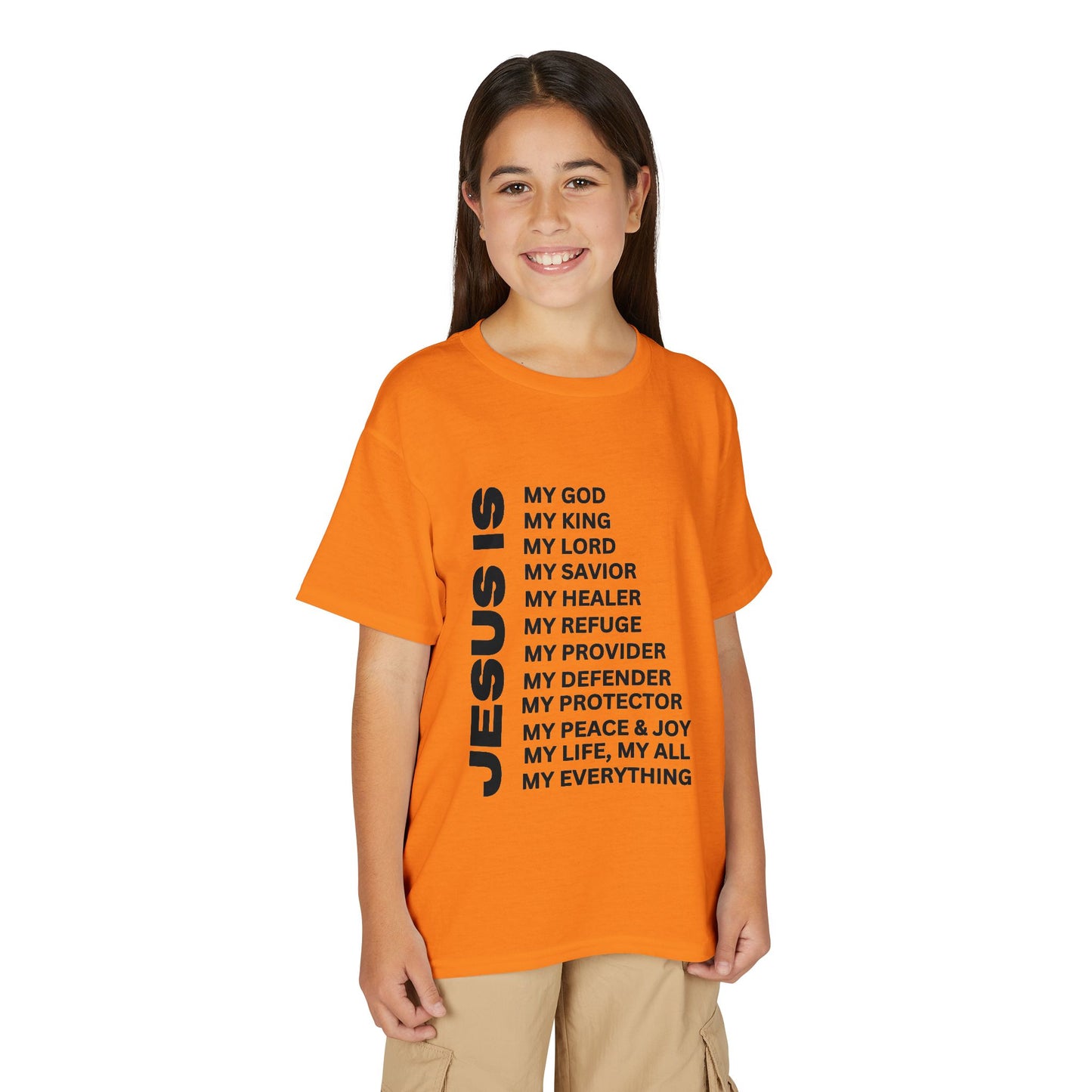 Christian JESUS IS Youth Short Sleeve - Black