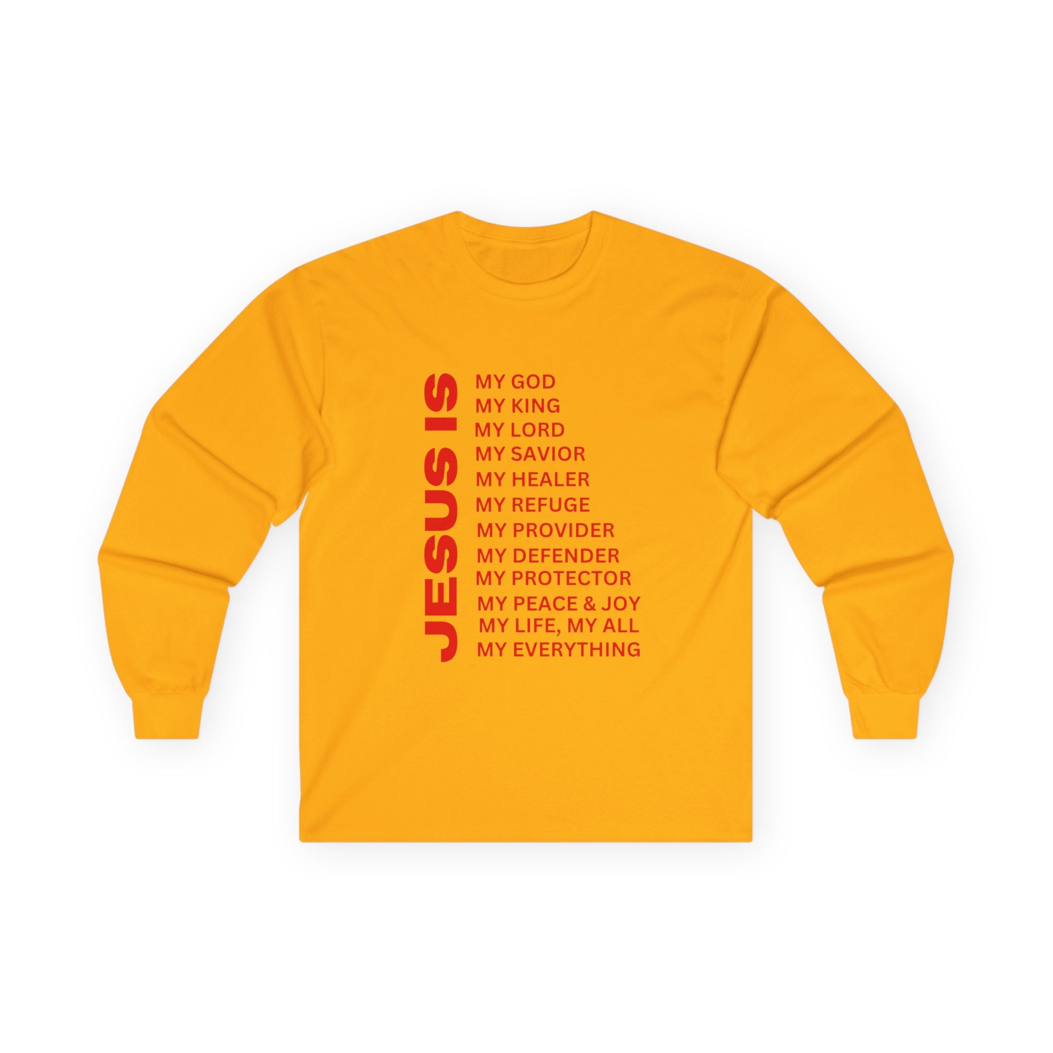 Christian JESUS IS Long Sleeve - Red