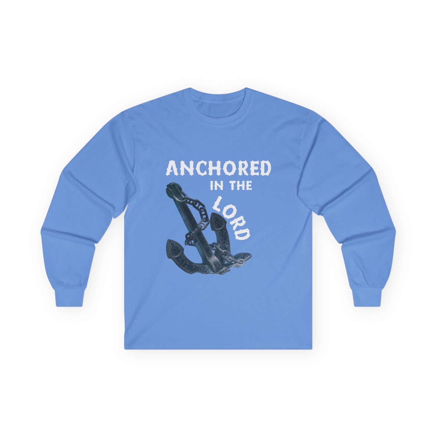 Anchored in the Lord Long Sleeve Tee - White