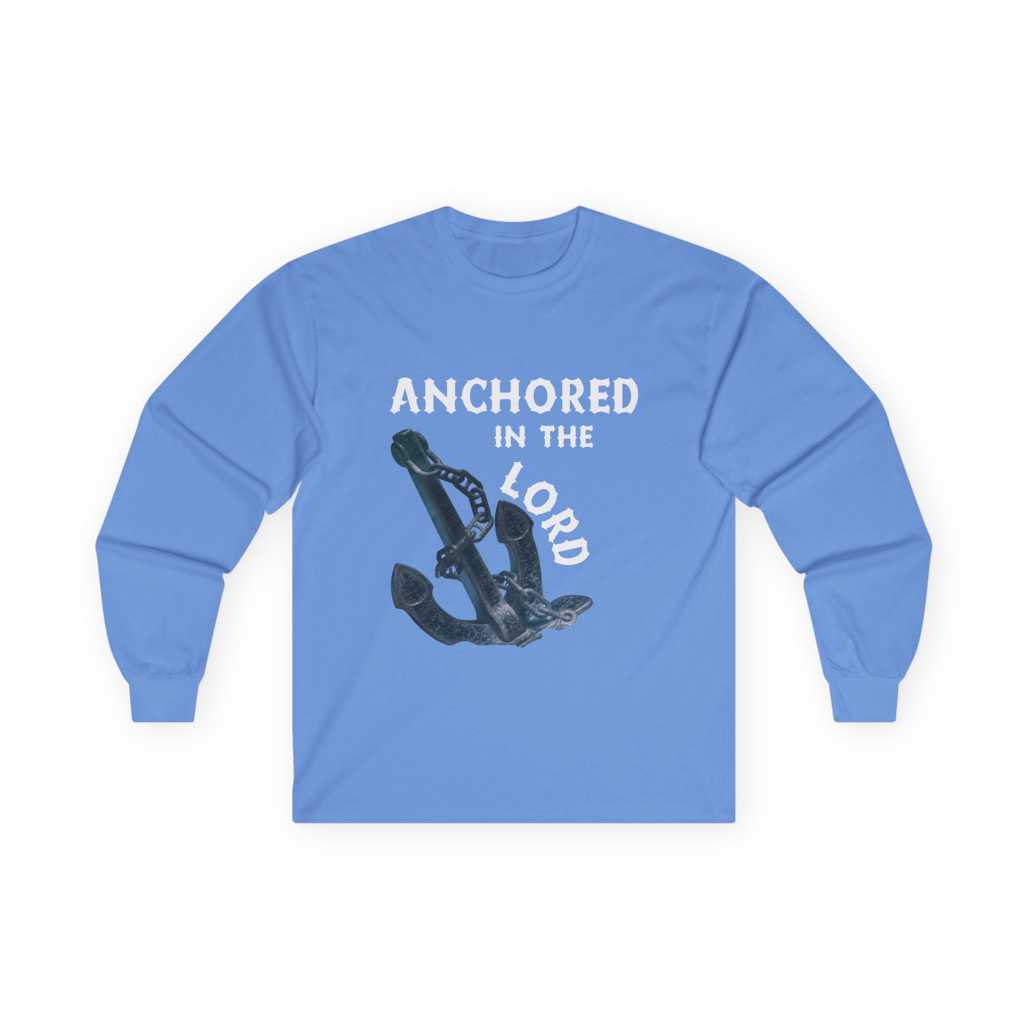 Anchored in the Lord Long Sleeve Tee - White