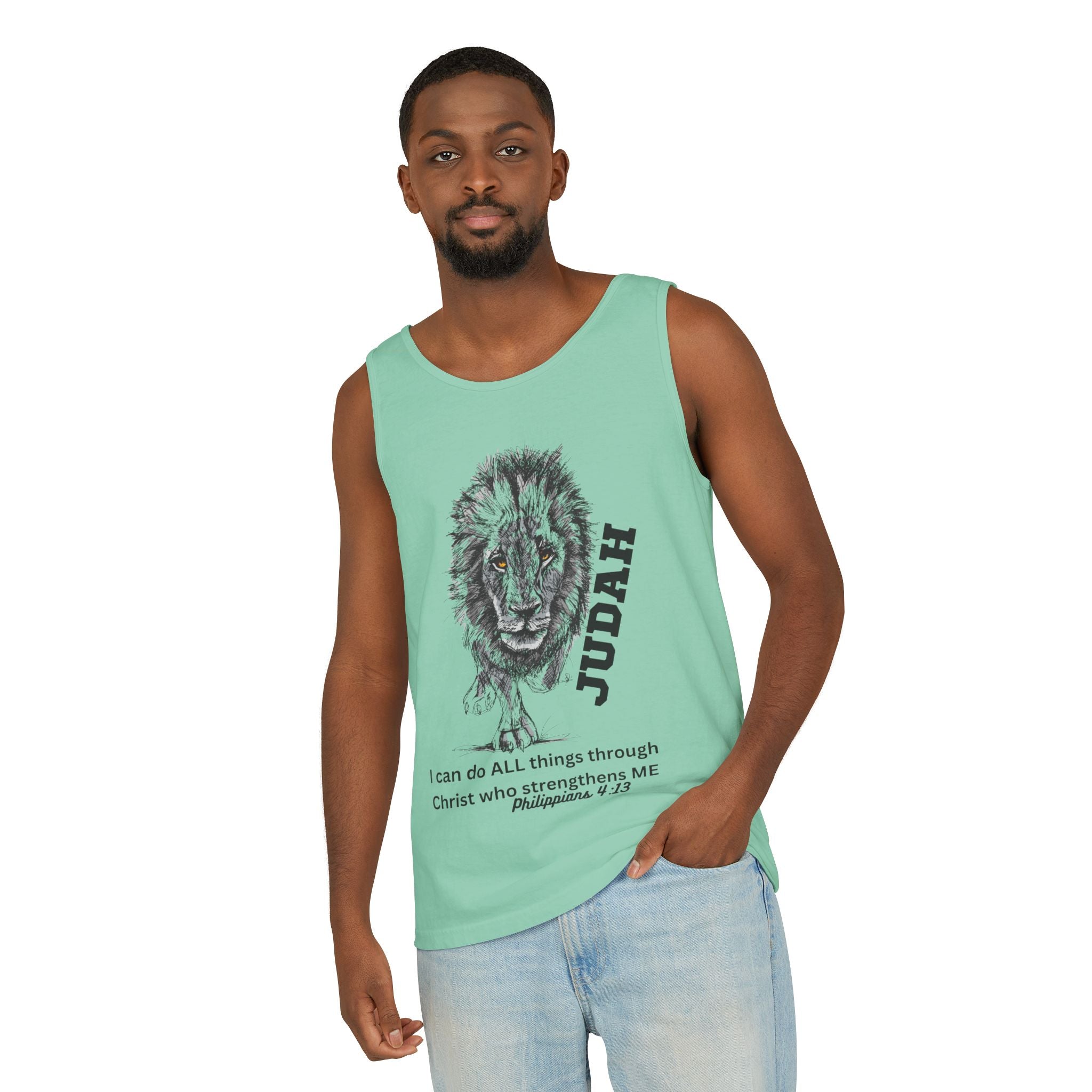 Lion of Judah Tank Top - 'I Can Do All Things' Philippians 4:13