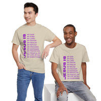 Christian JESUS IS T-shirt - Purple