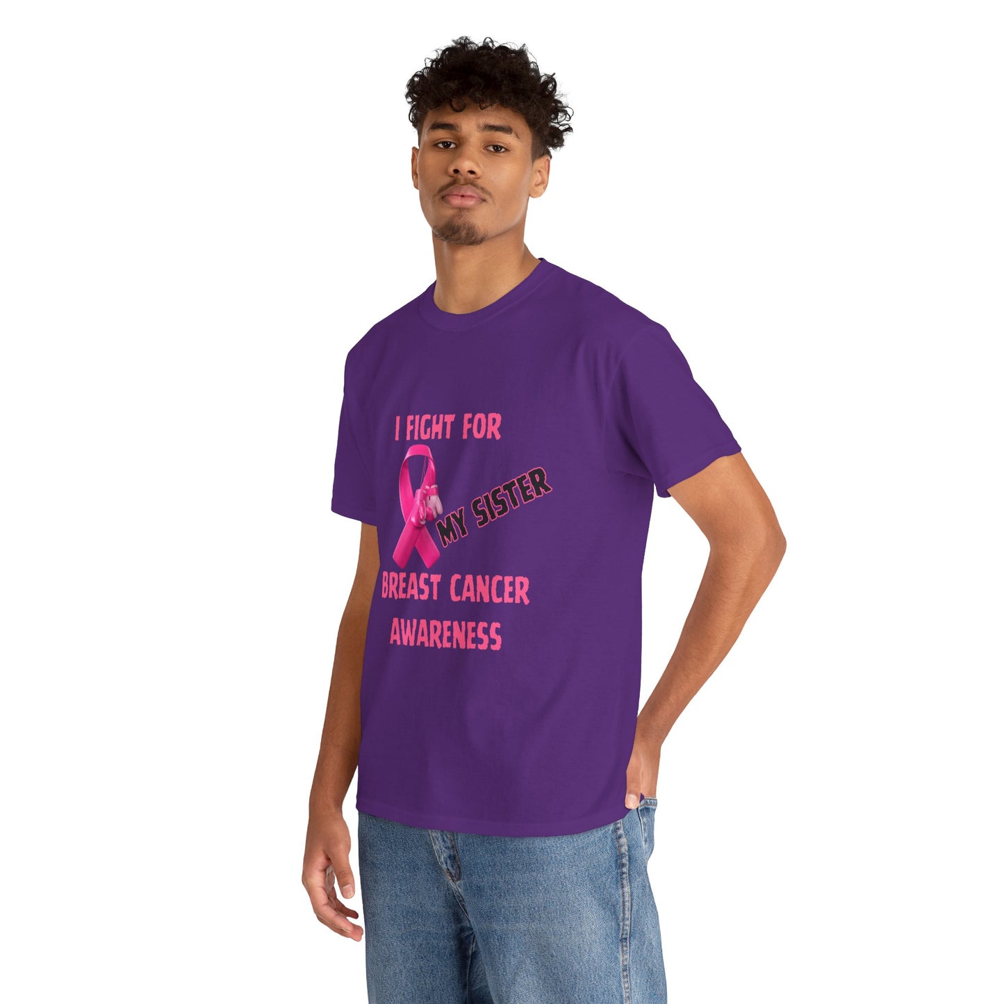 I Fight for My Sister Pink Ribbon Tee