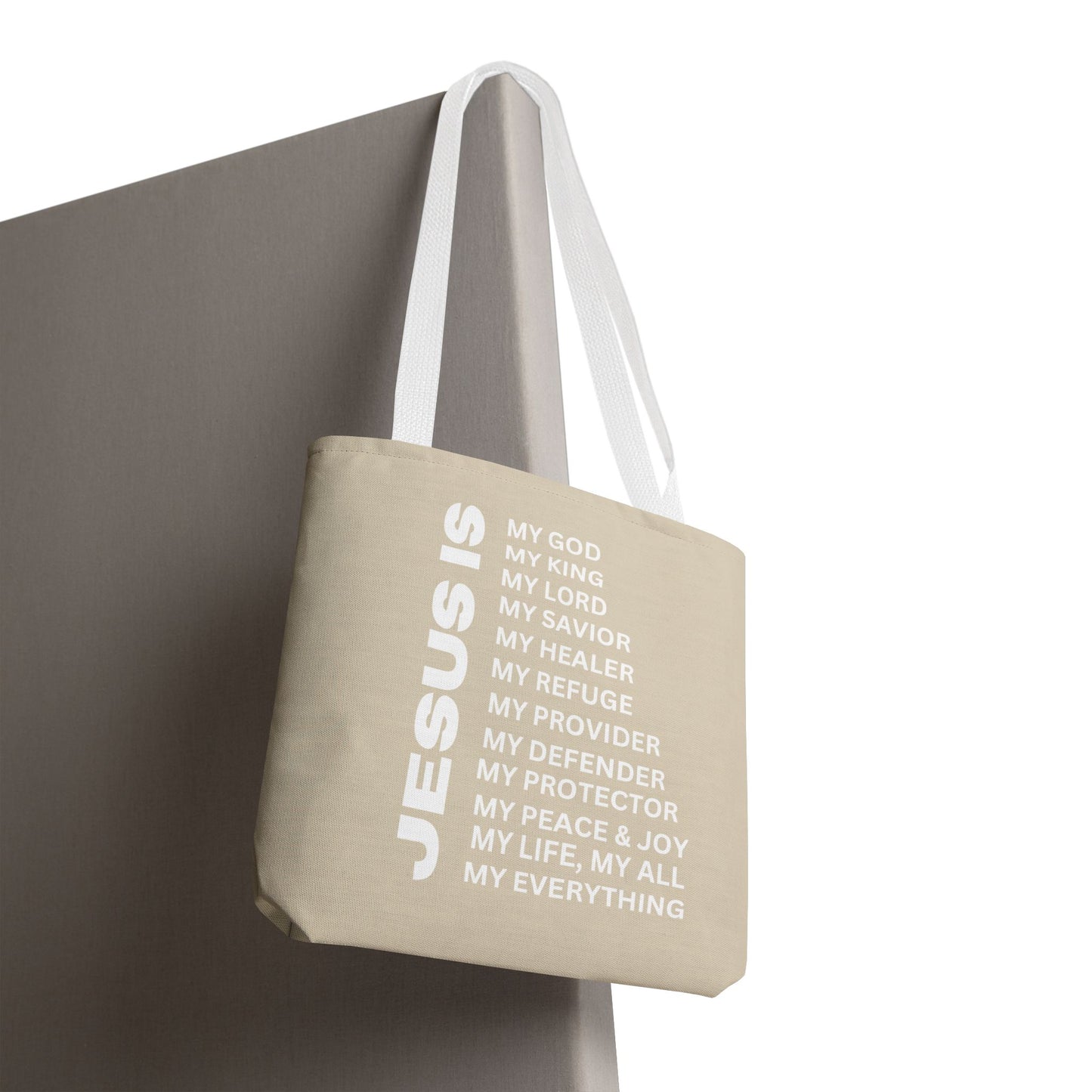 Christian JESUS IS Tote Bag - Sand