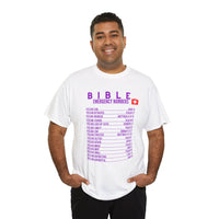 Bible Emergency Numbers Tee - Purple