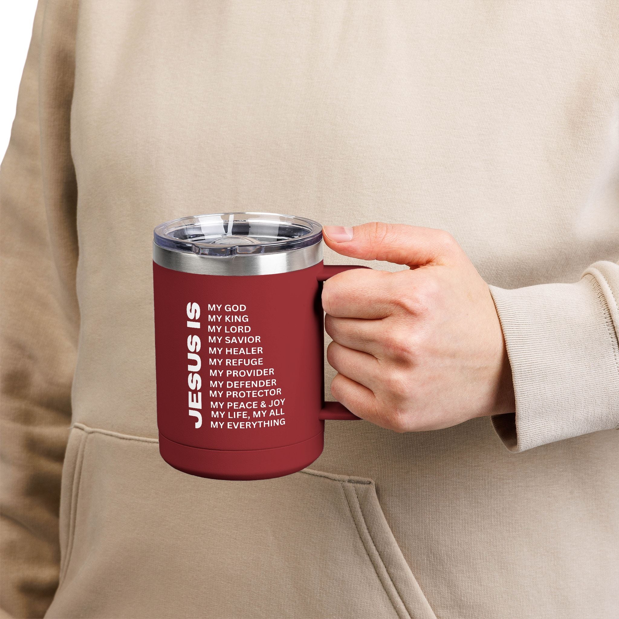 Christian Jesus Is 15oz Tumbler - White