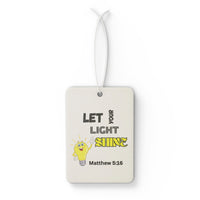 Car Air Freshener - "Let Your Light Shine" Christian Scripture Matthew 5:16 Inspirational Scented Ornament