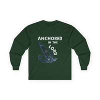 Anchored in the Lord Long Sleeve Tee - White