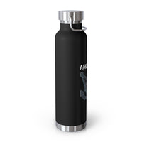 "Anchored in the Lord" 22oz Insulated Water Bottle — White