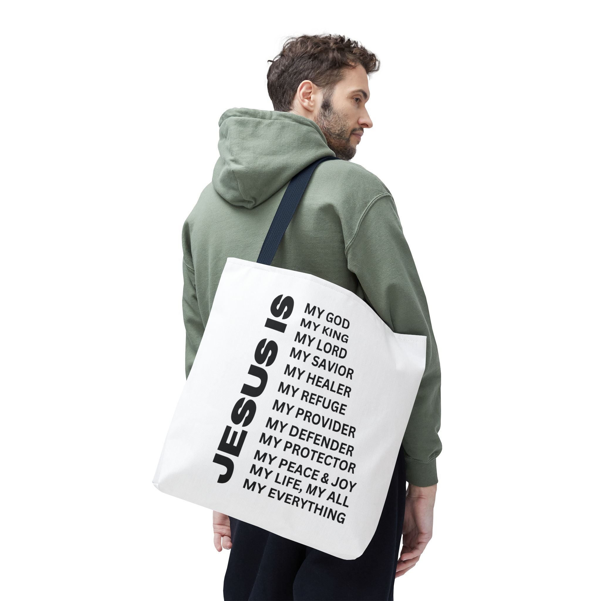 Christian JESUS IS Tote Bag - White
