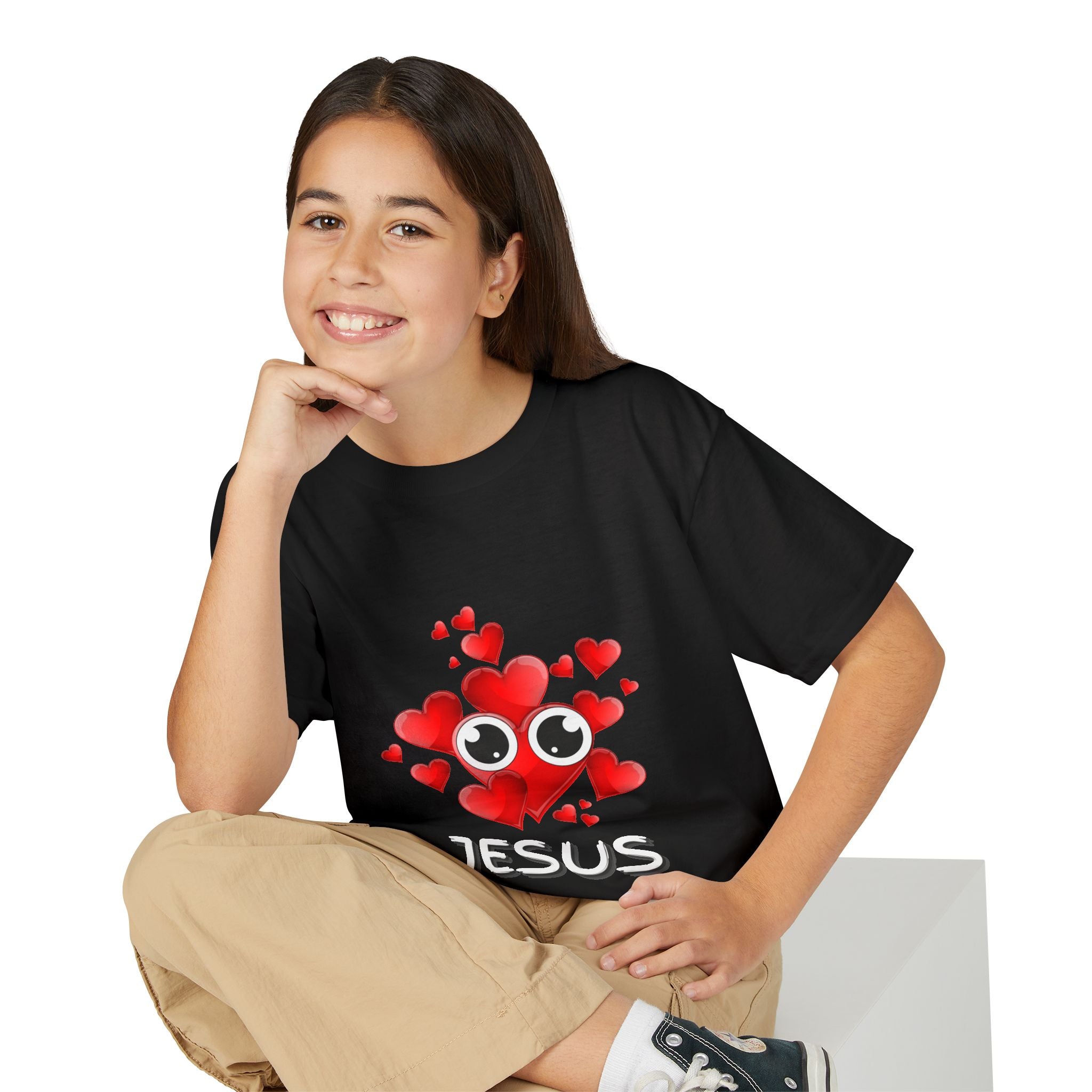 Eye Love Jesus Youth T-shirt - White