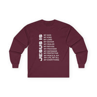 Christian JESUS IS Long Sleeve - White