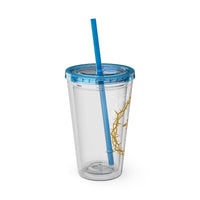 Jesus Crown of Thorns 16oz Tumbler with Straw