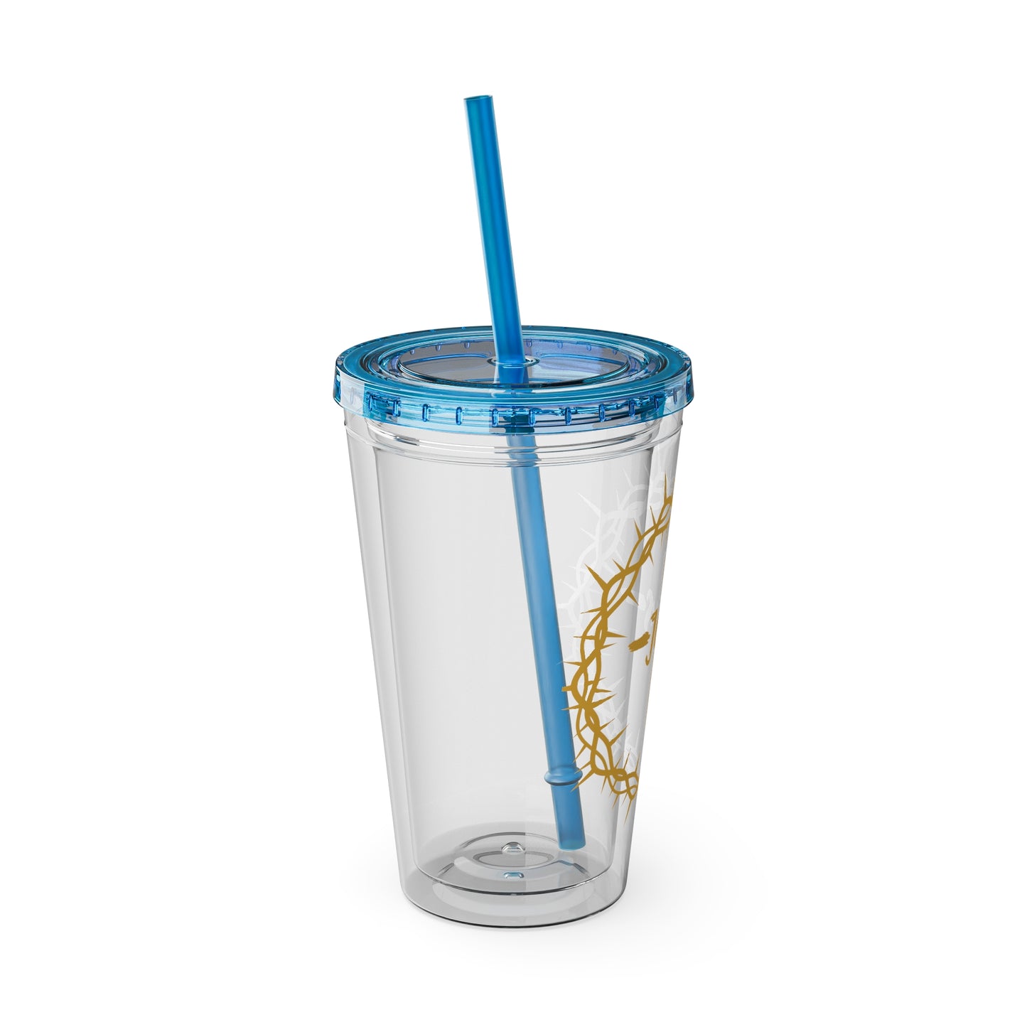 Jesus Crown of Thorns 16oz Tumbler with Straw