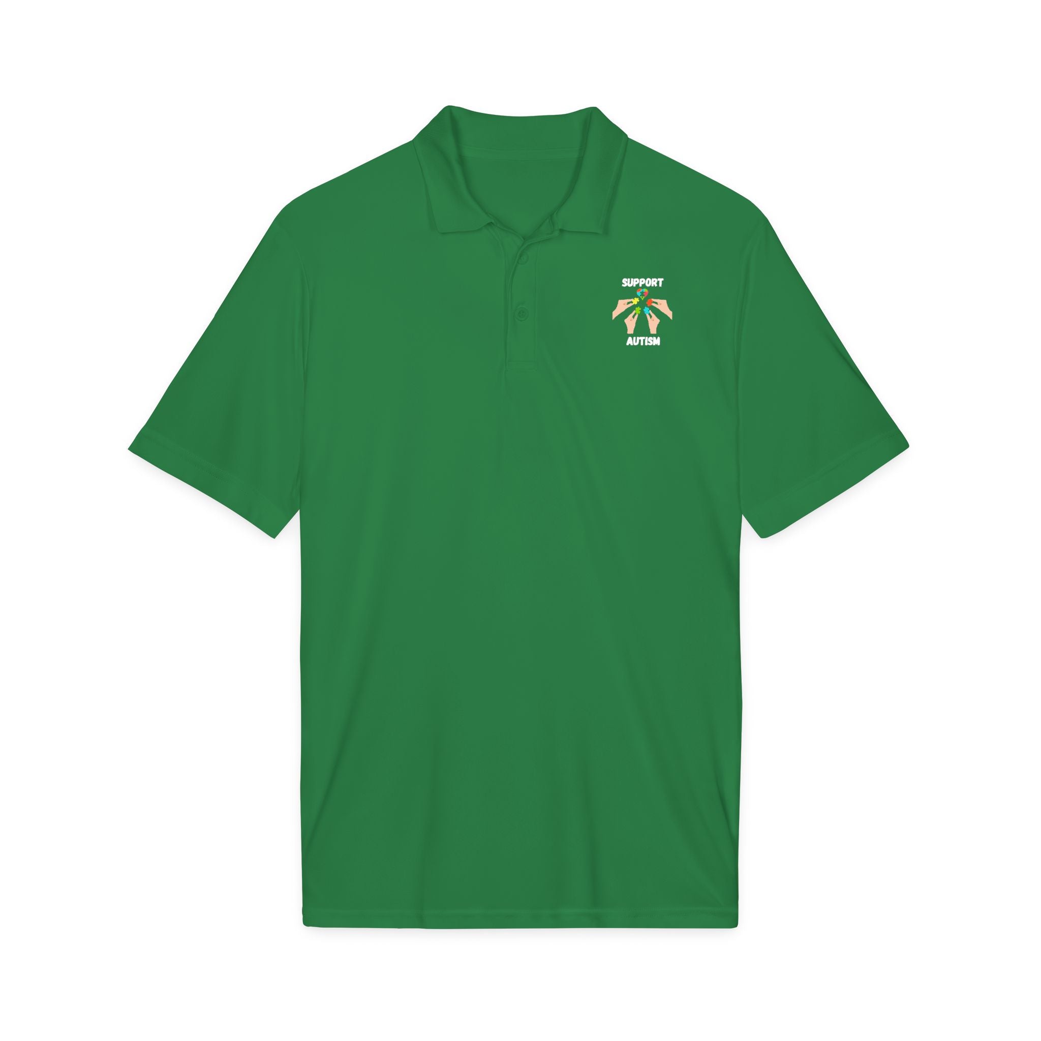 Support Autism Polo Shirt — White