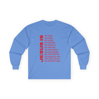 Christian JESUS IS Long Sleeve - Red