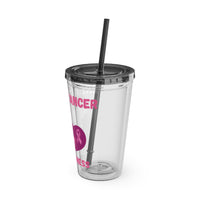Breast Cancer Awareness 16oz Tumbler with Straw - Butterfly, Heart