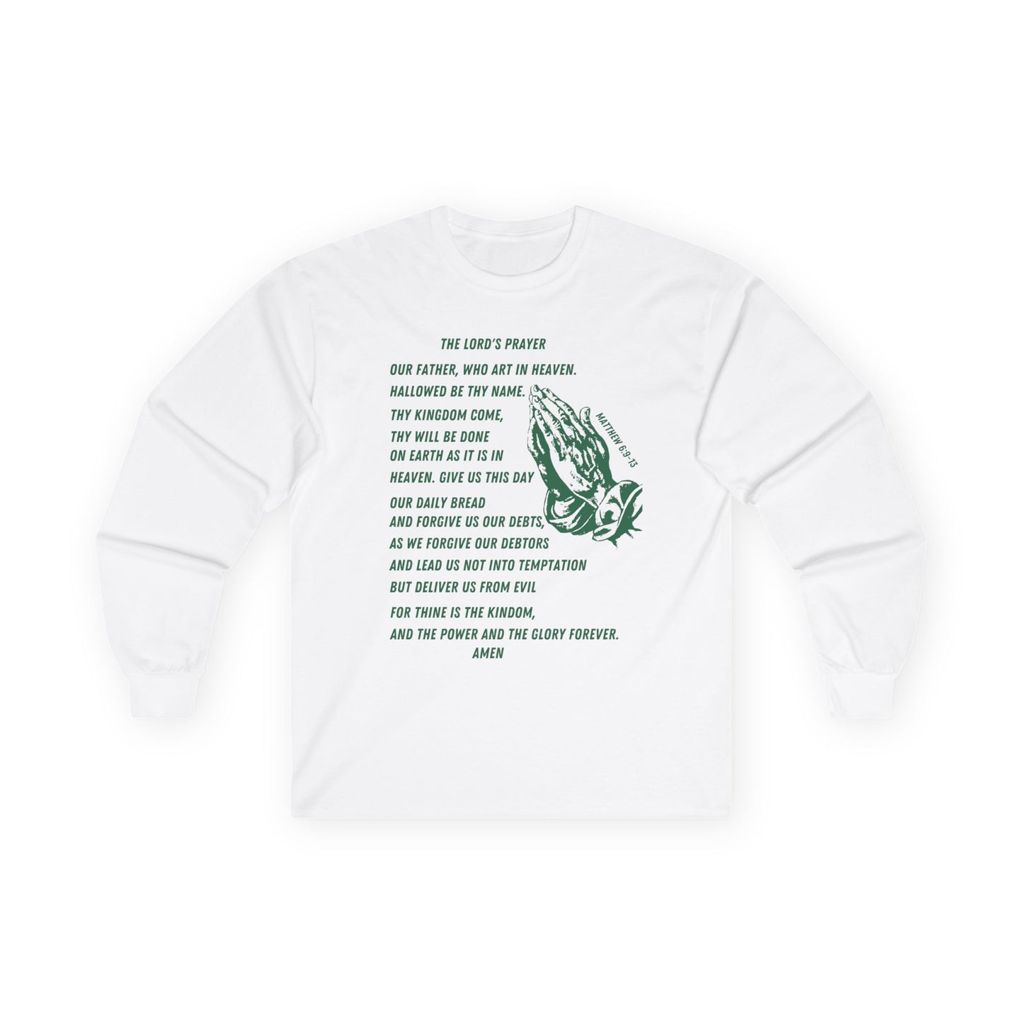 The Lord's Prayer Long Sleeve Tee - Green