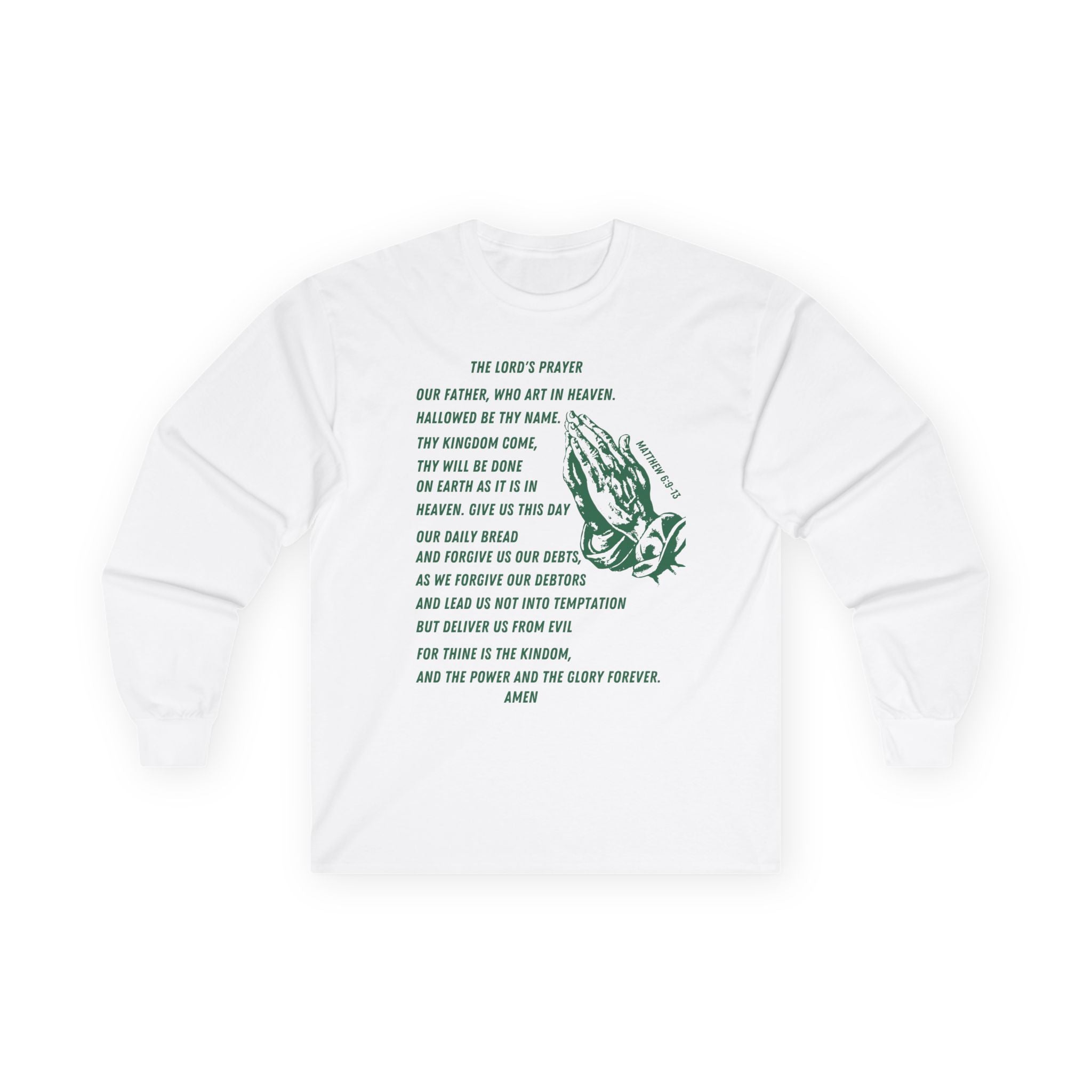 The Lord's Prayer Long Sleeve Tee - Green