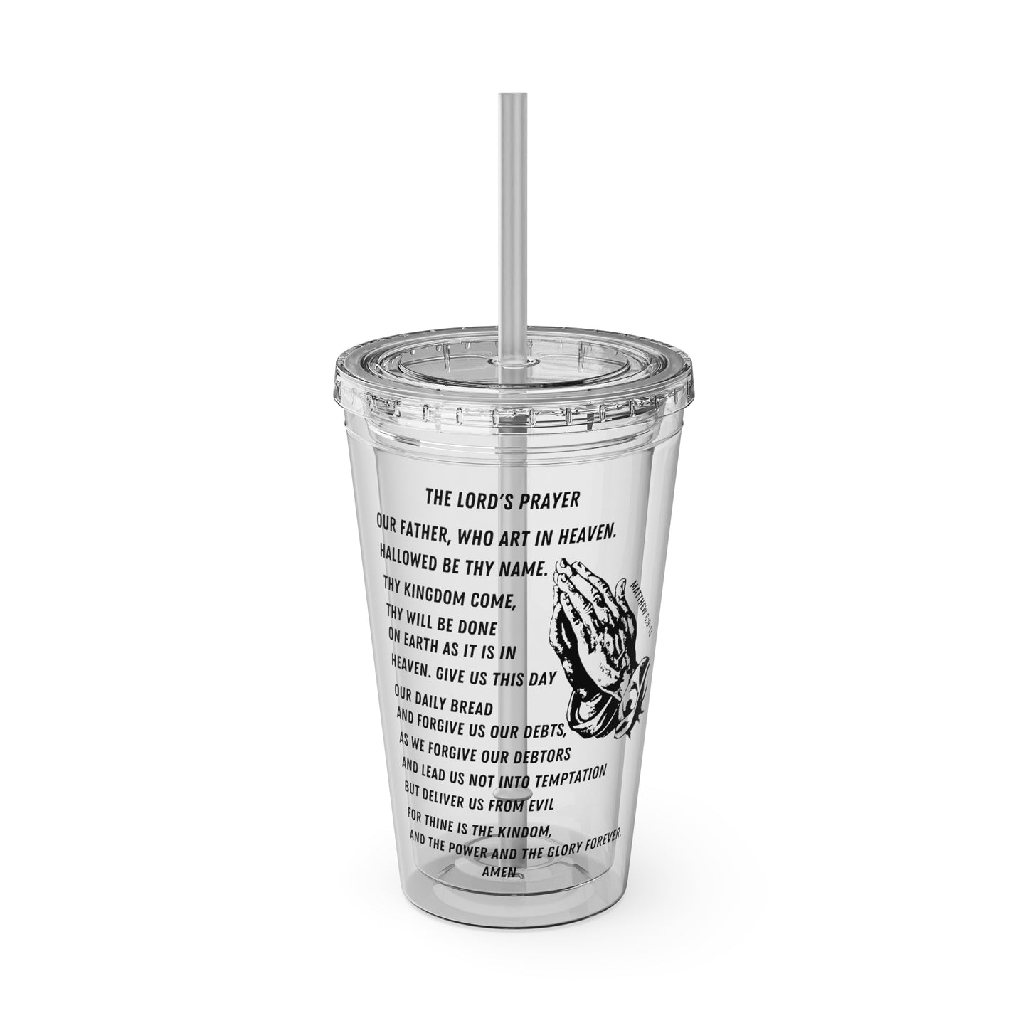 The Lord's Prayer 16oz Tumbler with Straw
