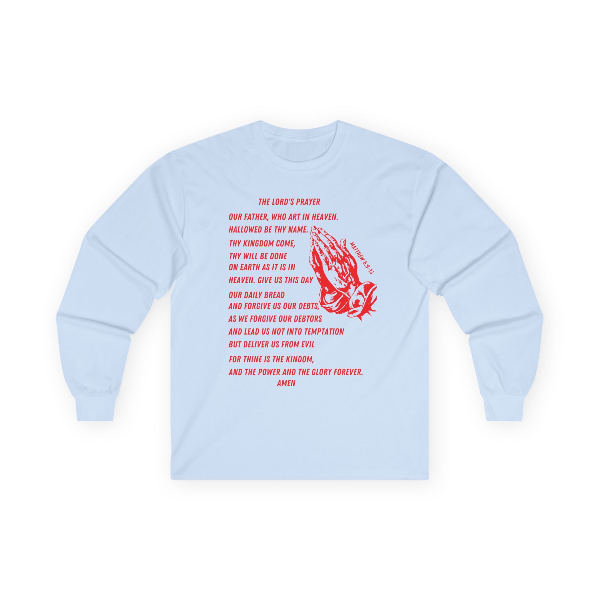 The Lord's Prayer Long Sleeve Tee - Red