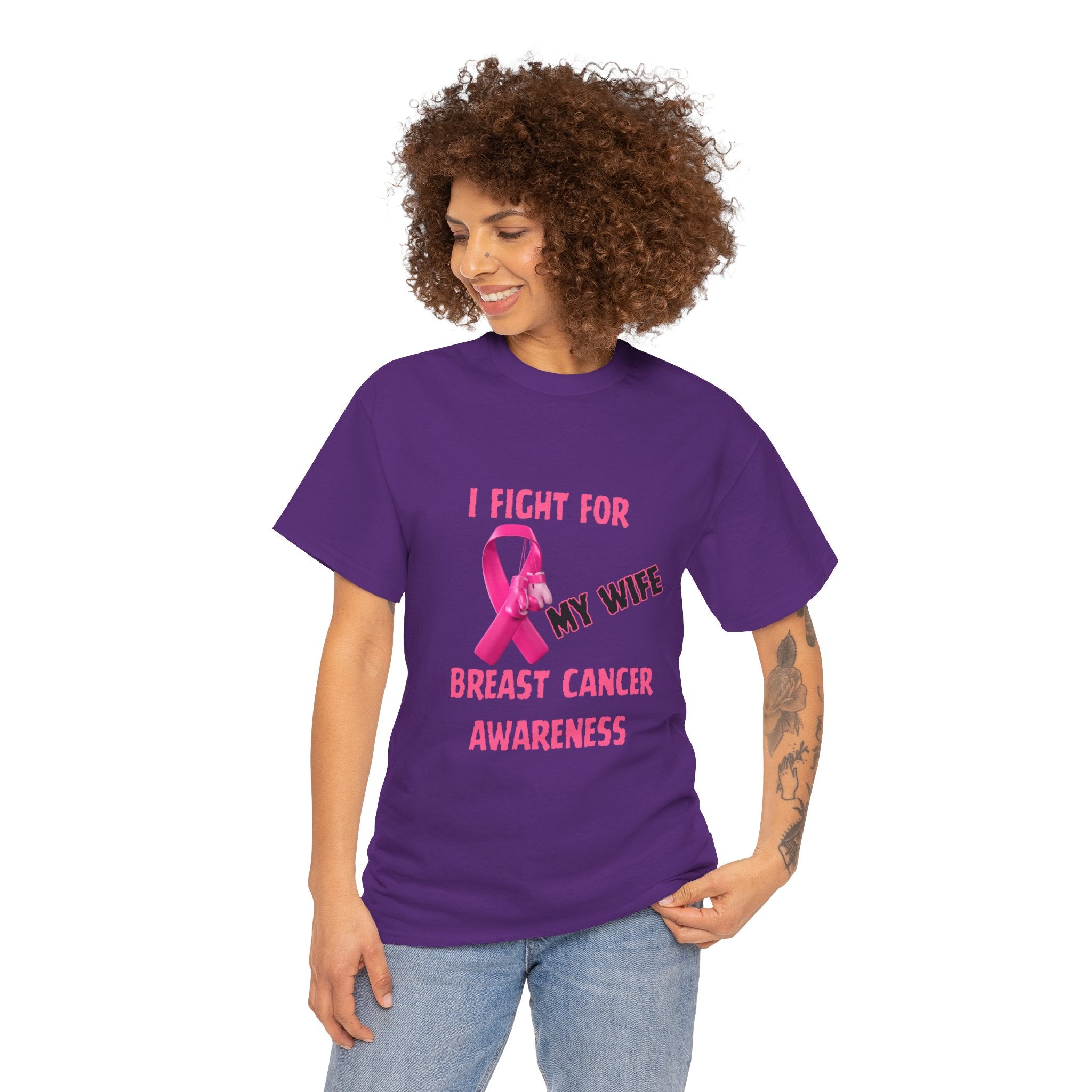I Fight for My Wife Pink Ribbon T-Shirt