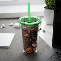 "The Righteous Are Bold as a Lion" 16oz Inspirational Tumbler with Straw