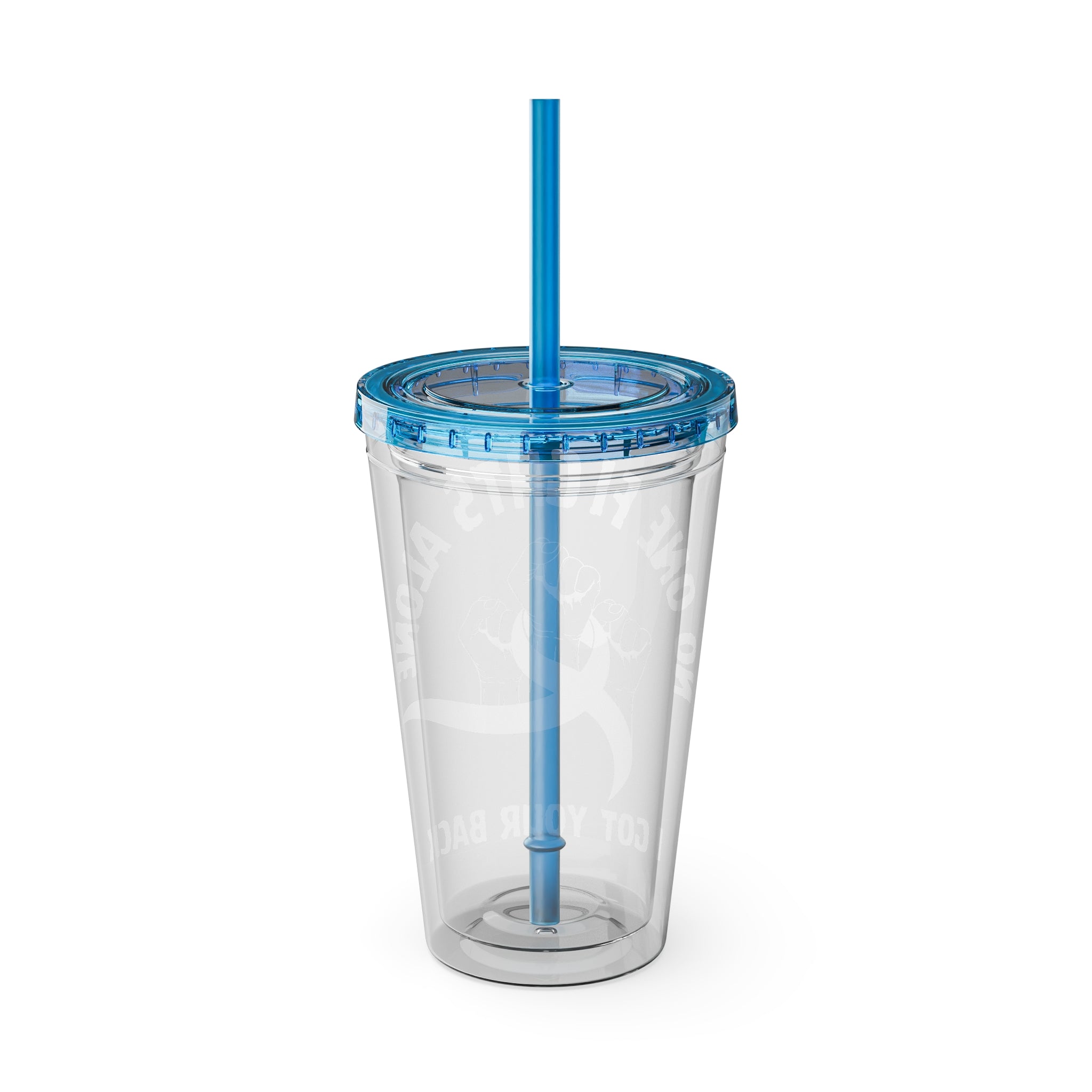 "No One Fights Alone" 16oz Tumbler with Straw