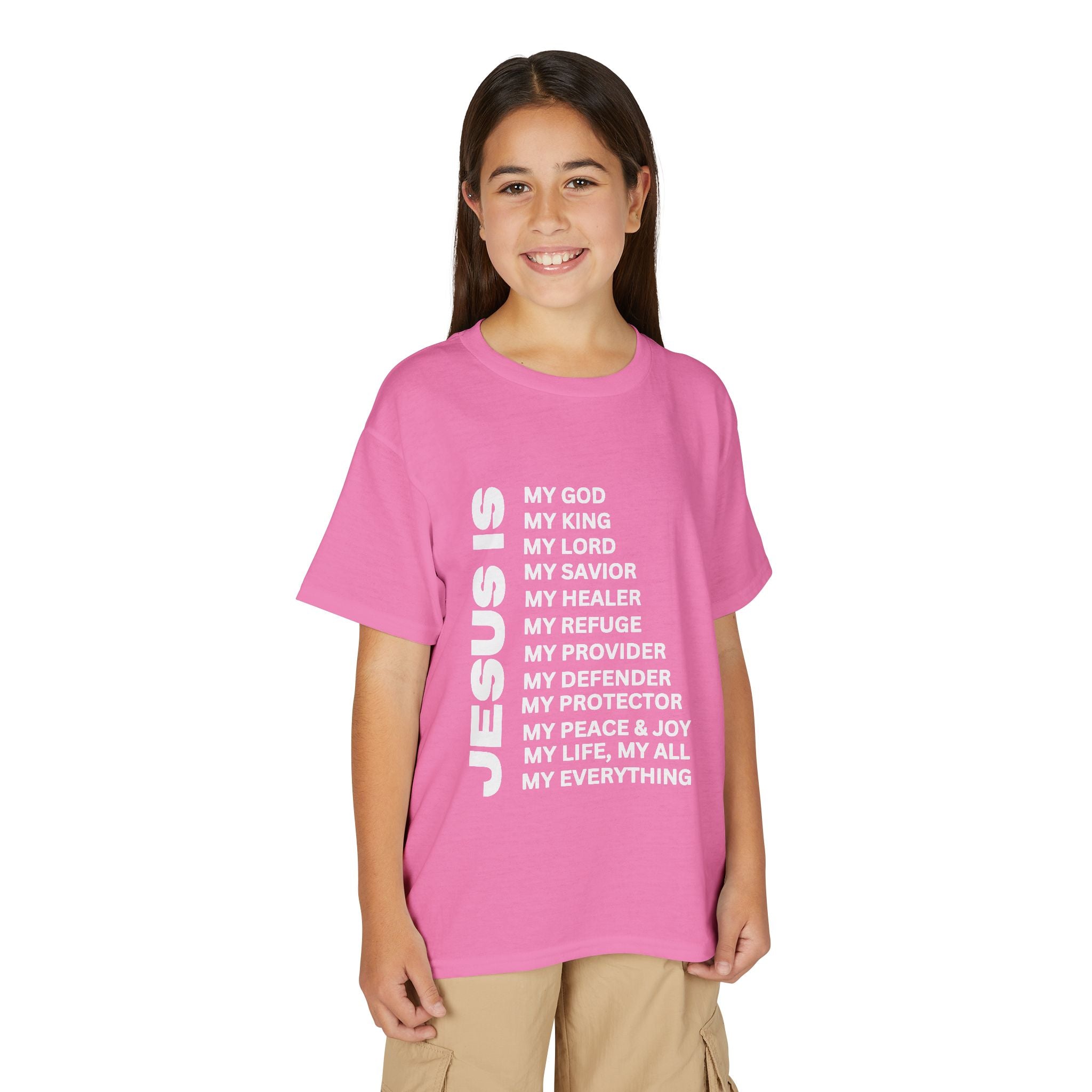 Christian JESUS IS Youth Short Sleeve - White