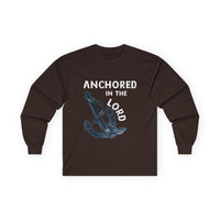Anchored in the Lord Long Sleeve Tee - White