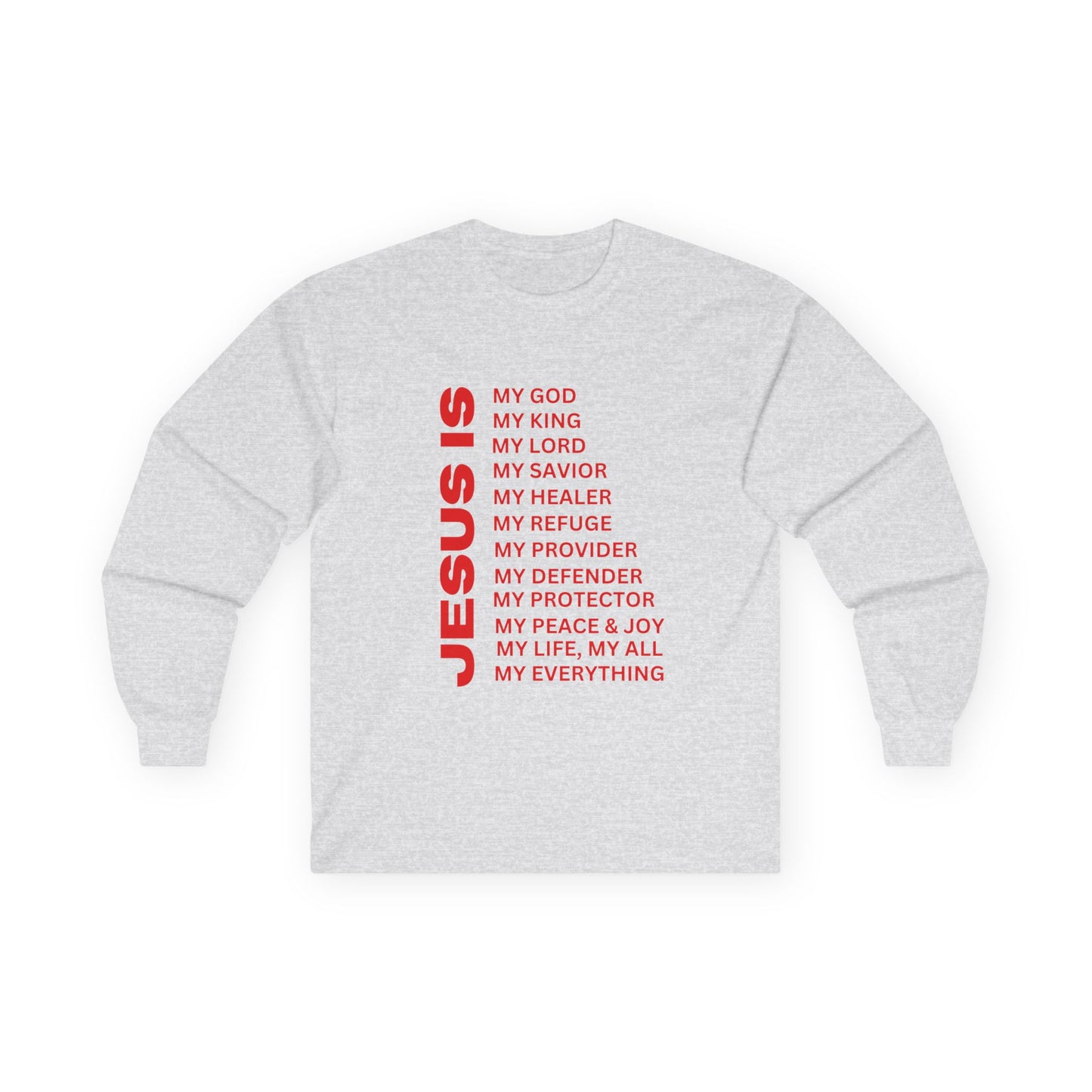 Christian JESUS IS Long Sleeve - Red